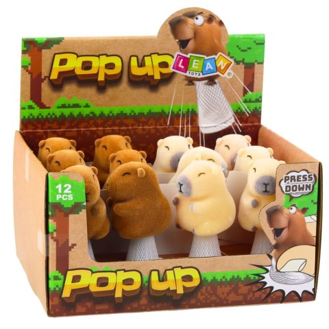 Skacząca Kapibara Na Sprężynie Pop Up Beżowa Brązowa 10cm Skacząca Kapibara Na Sprężynie Pop Up Beżowa Brązowa 10cm