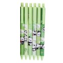 Zestaw Długopisów Panda Bambus Zielone Czarny Tusz 0,5mm 6szt