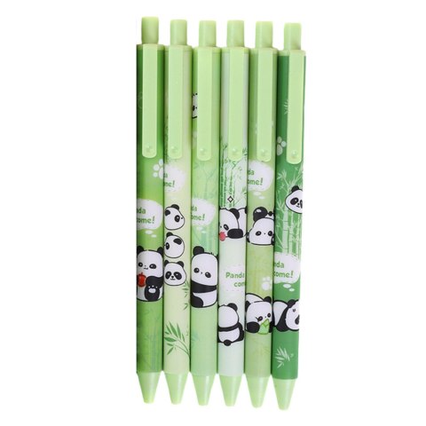 Zestaw Długopisów Panda Bambus Zielone Czarny Tusz 0,5mm 6szt Zestaw Długopisów Panda Bambus Zielone Czarny Tusz 0,5mm 6szt