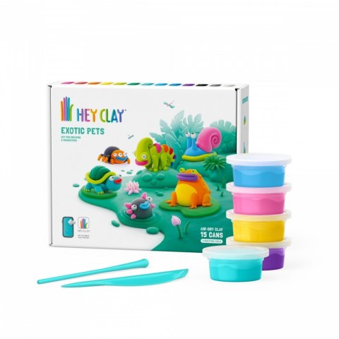 Masa Plastyczna Hey Clay Egzotyczne zwierzęta 15 puszek Masa Plastyczna Hey Clay Egzotyczne zwierzęta 15 puszek