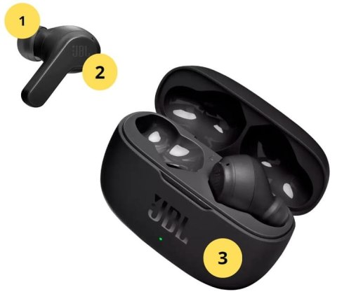 Słuchawki Bezprzewodowe JBL WAVE 200 TWS Black Słuchawki Bezprzewodowe JBL WAVE 200 TWS Black