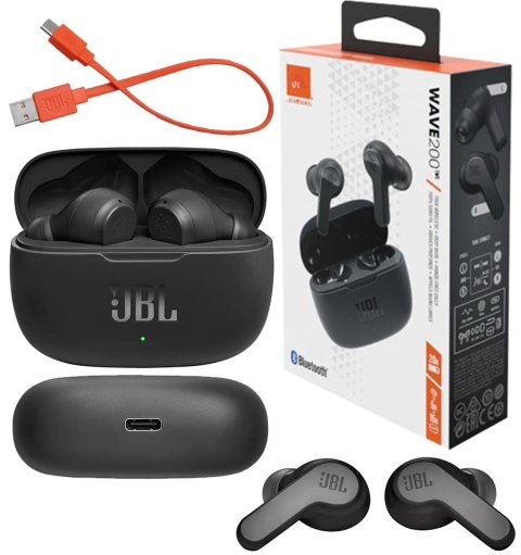 Słuchawki Bezprzewodowe JBL WAVE 200 TWS Black Słuchawki Bezprzewodowe JBL WAVE 200 TWS Black