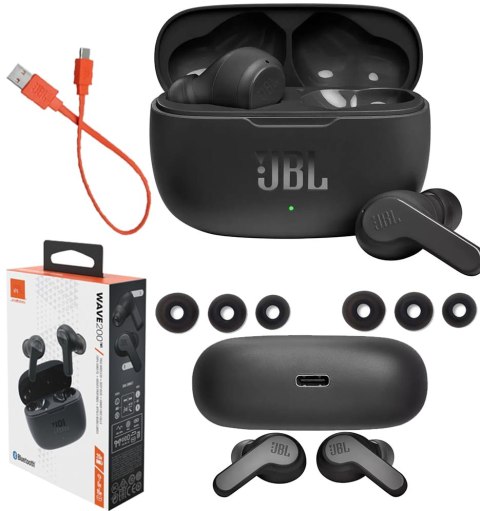 Słuchawki Bezprzewodowe JBL WAVE 200 TWS Black Słuchawki Bezprzewodowe JBL WAVE 200 TWS Black