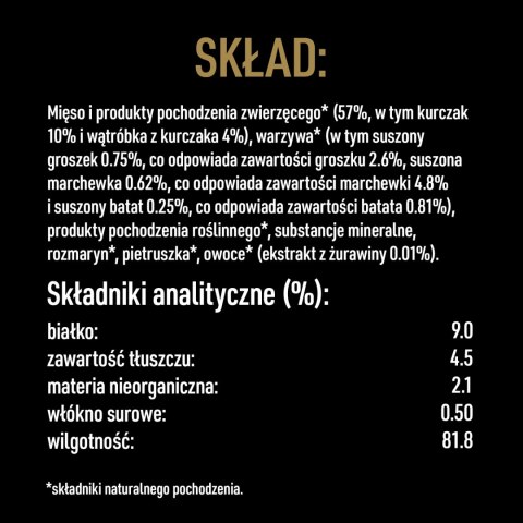Cesar Natural Goodness Bogata W Kurczaka, Przybrana Batatem, Groszkiem I Żurawiną 400g Cesar Natural Goodness Bogata W Kurczaka, Przybrana Batatem, Groszkiem I Żurawiną 400g