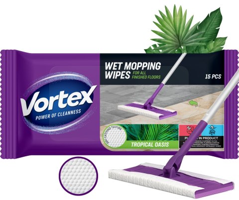 VORTEX Ściereczki do mycia podłóg 15 szt Tropical Oasis VORTEX Ściereczki do mycia podłóg 15 szt Tropical Oasis