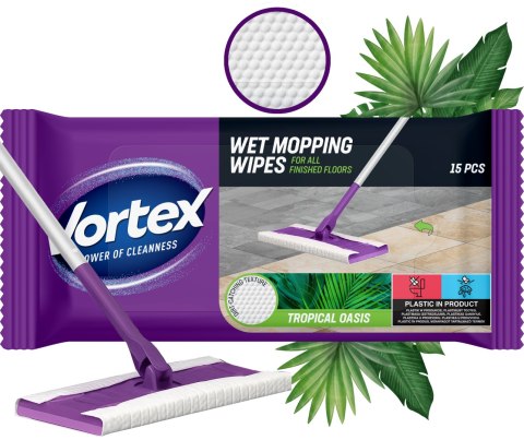 VORTEX Ściereczki do mycia podłóg 15 szt Tropical Oasis VORTEX Ściereczki do mycia podłóg 15 szt Tropical Oasis
