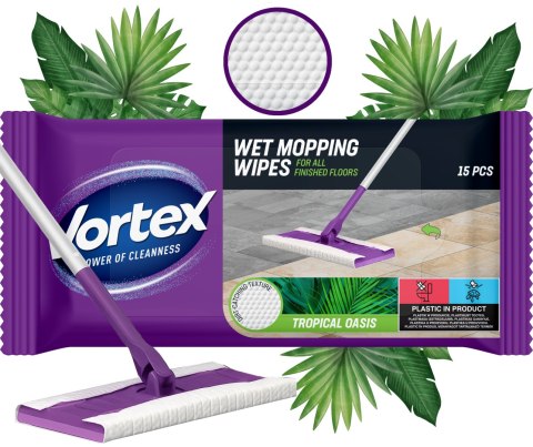 VORTEX Ściereczki do mycia podłóg 15 szt Tropical Oasis VORTEX Ściereczki do mycia podłóg 15 szt Tropical Oasis