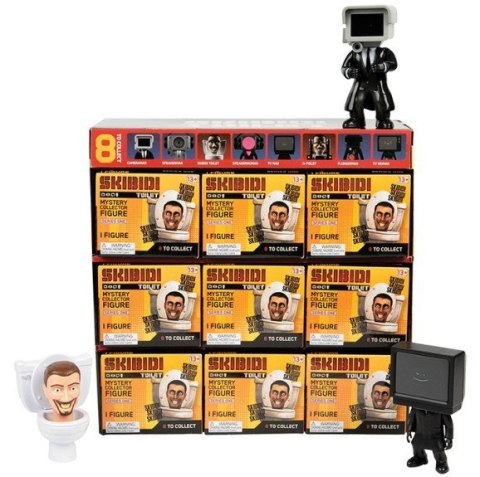 Skibidi Toilet - Display 9 sztuk Tajemnicze figurki Skibidi Toilet - Display 9 sztuk Tajemnicze figurki