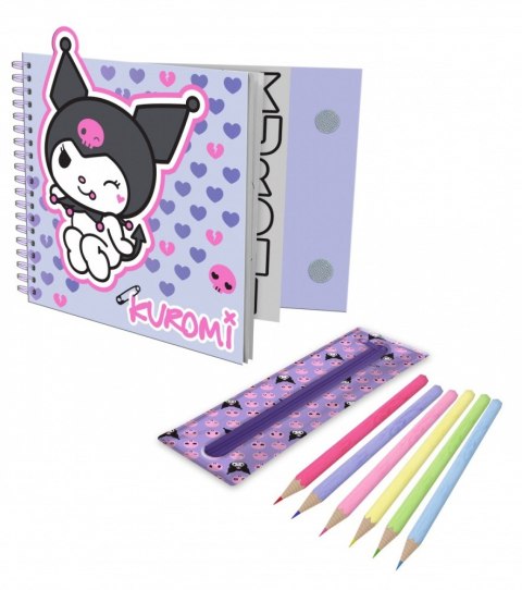 Zestaw kreatywny Kuromi Hello Kitty z kredkami Zestaw kreatywny Kuromi Hello Kitty z kredkami