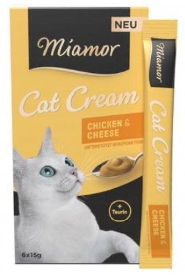 Miamor Cat Cream Kurczak i ser 6x15g Miamor Cat Cream Kurczak i ser 6x15g