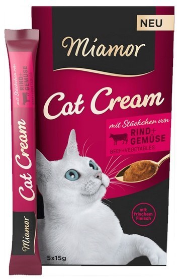 Miamor Cat Cream Wolowina i warzywa 5x15g Miamor Cat Cream Wolowina i warzywa 5x15g