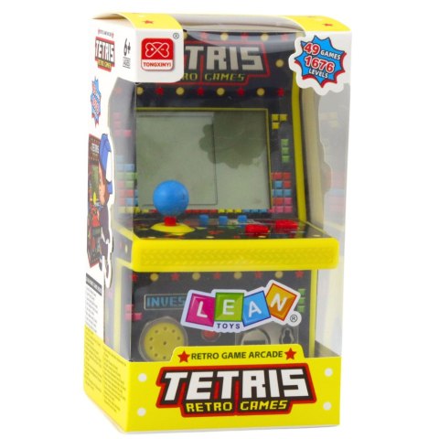 Mini Automat Do Gry Tetris Retro 49 Gier 1676 Poziomów Żółty Mini Automat Do Gry Tetris Retro 49 Gier 1676 Poziomów Żółty