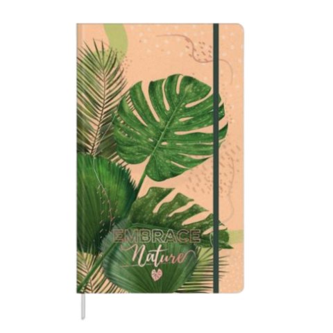 Notatnik Zeszyt Planner W Linie Liście Monstera Gumka A5 80 Kartek Notatnik Zeszyt Planner W Linie Liście Monstera Gumka A5 80 Kartek