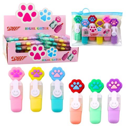 Zestaw Mini Zakreślacze Z Łapką W Etui Kolorowe 6szt 8cm Zestaw Mini Zakreślacze Z Łapką W Etui Kolorowe 6szt 8cm