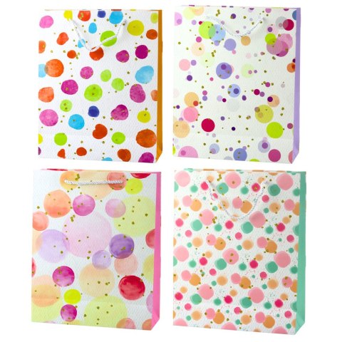 Torba Prezentowa Kropki Akwarelowe Pastelowe 32 × 26 × 10 cm Torba Prezentowa Kropki Akwarelowe Pastelowe 32 × 26 × 10 cm