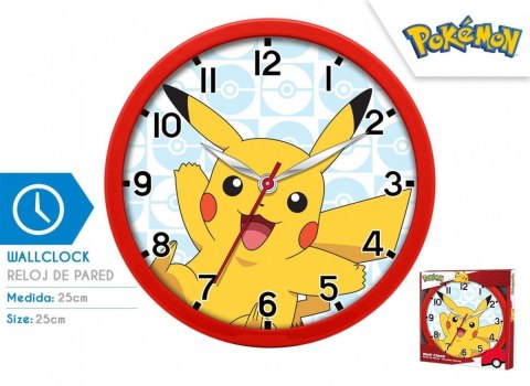 Zegar ścienny Pokemon Pikachu 25cm Zegar ścienny Pokemon Pikachu 25cm