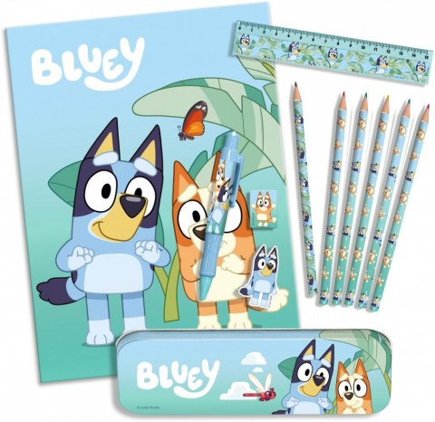 Zestaw piśmienniczy 12 elementów Bluey Zestaw piśmienniczy 12 elementów Bluey