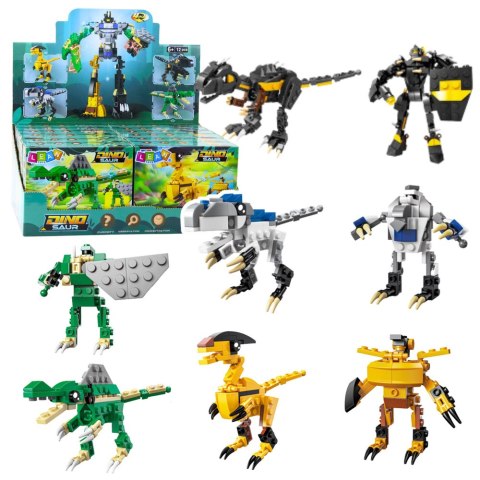 Klocki Konstrukcyjne Dinozaur Robot 2w1 57-70 el. Mix Klocki Konstrukcyjne Dinozaur Robot 2w1 57-70 el. Mix