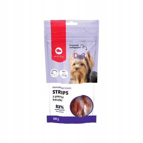 Maced 100% Smakowite - Strips z piersi kaczki 60g Maced 100% Smakowite - Strips z piersi kaczki 60g