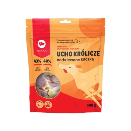 Maced 100% Smakowite - Ucho królika nadziewane kaczką 500g