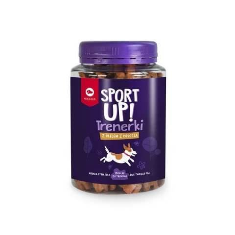 Maced Sport Up! Mięsne kostki z olejem z łososia słoik 300g Maced Sport Up! Mięsne kostki z olejem z łososia słoik 300g