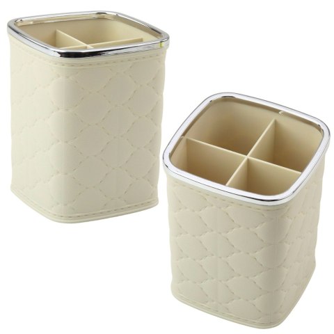 Organizer Pojemnik Na Pędzle Cztery Przegrody Biały 12 x 9,5cm Organizer Pojemnik Na Pędzle Cztery Przegrody Biały 12 x 9,5cm