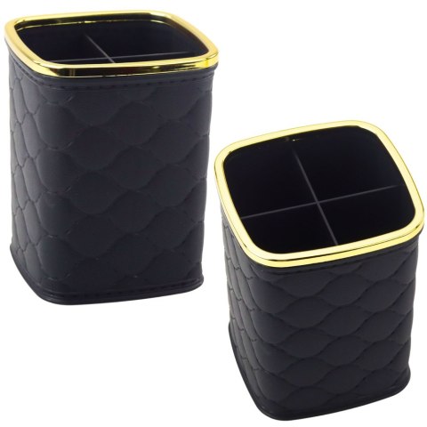 Organizer Pojemnik Na Pędzle Cztery Przegrody Czarny 12 x 9,5cm Organizer Pojemnik Na Pędzle Cztery Przegrody Czarny 12 x 9,5cm