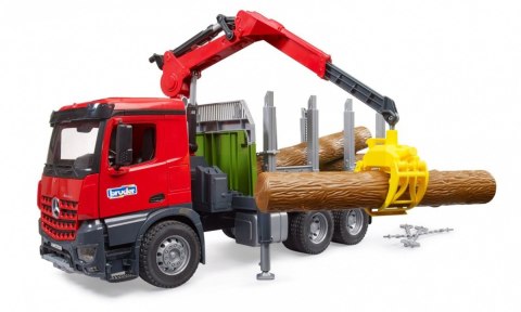 Ciężarówka Mercedes Benz Arocs z dźwigiem do przewozu drewna + 3 kłody Ciężarówka Mercedes Benz Arocs z dźwigiem do przewozu drewna + 3 kłody