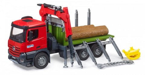 Ciężarówka Mercedes Benz Arocs z dźwigiem do przewozu drewna + 3 kłody Ciężarówka Mercedes Benz Arocs z dźwigiem do przewozu drewna + 3 kłody