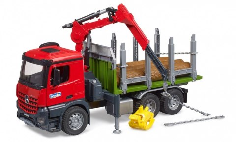 Ciężarówka Mercedes Benz Arocs z dźwigiem do przewozu drewna + 3 kłody Ciężarówka Mercedes Benz Arocs z dźwigiem do przewozu drewna + 3 kłody