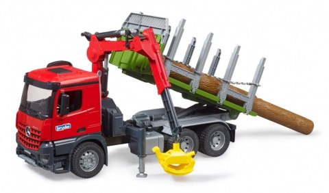 Ciężarówka Mercedes Benz Arocs z dźwigiem do przewozu drewna + 3 kłody Ciężarówka Mercedes Benz Arocs z dźwigiem do przewozu drewna + 3 kłody
