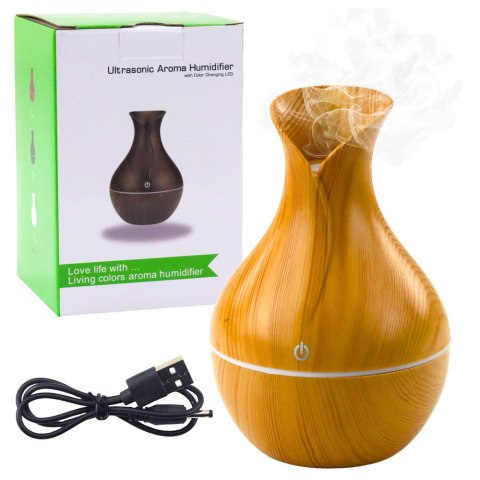 Nawilżacz Powietrza Dyfuzor Aromaterapia Imitacja Drewna 130ml Nawilżacz Powietrza Dyfuzor Aromaterapia Imitacja Drewna 130ml