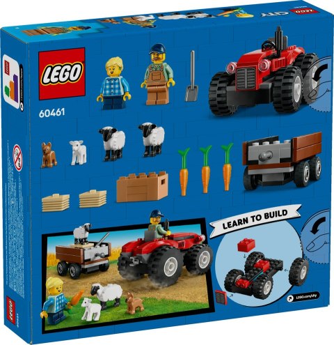 60461 | Czerwony traktor z przyczepą i owcą 60461 | Czerwony traktor z przyczepą i owcą