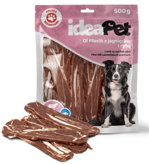IdeaPet Fileciki z jagnięciną i rybą 500g IdeaPet Fileciki z jagnięciną i rybą 500g