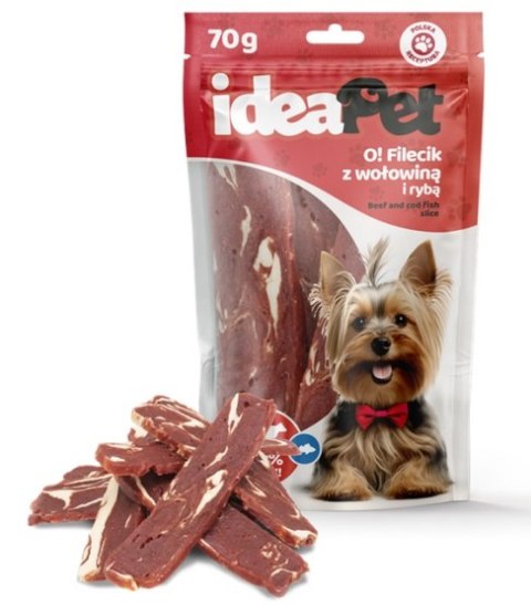IdeaPet O! Fileciki z wołowiną i rybą 70g IdeaPet O! Fileciki z wołowiną i rybą 70g