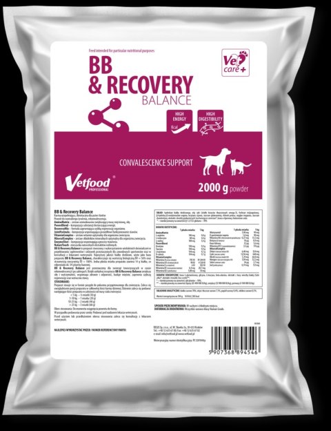 VETFOOD BB & Recovery Balance 2kg VETFOOD BB & Recovery Balance 2kg