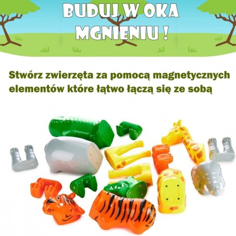 Zestaw Malik Malblo Magnetic Zwierzęta z dżungli Zestaw Malik Malblo Magnetic Zwierzęta z dżungli