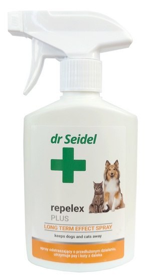 Dr Seidel Repelex Plus - Płyn utrzymujący psy i koty z daleka - spray 300ml Dr Seidel Repelex Plus - Płyn utrzymujący psy i koty z daleka - spray 300ml