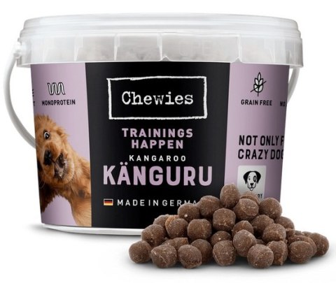 Chewies Trainings-Happen Kangur monobiałkowe, bezzbożowe wiaderko 300g Chewies Trainings-Happen Kangur monobiałkowe, bezzbożowe wiaderko 300g