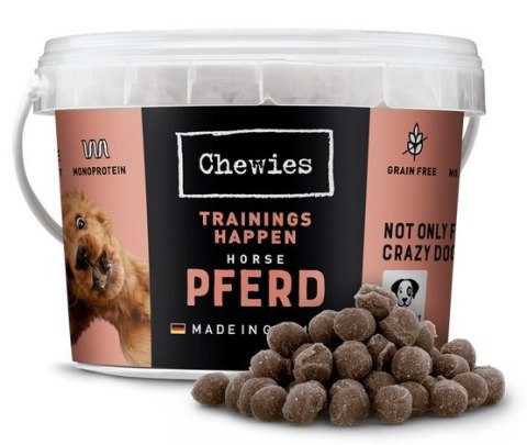 Chewies Trainings-Happen Konina monobiałkowe, bezzbożowe wiaderko 300g Chewies Trainings-Happen Konina monobiałkowe, bezzbożowe wiaderko 300g