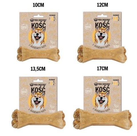 Paka Zwierzaka Kość z dodatkiem kozy L 13,5cm Paka Zwierzaka Kość z dodatkiem kozy L 13,5cm