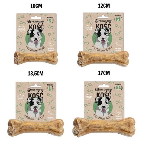 Paka Zwierzaka Kość z dodatkiem strusia S 10cm Paka Zwierzaka Kość z dodatkiem strusia S 10cm