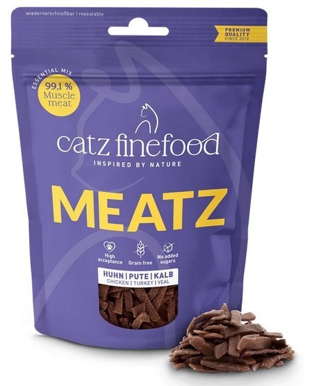 Catz Finefood Meatz Essential Mix - kurczak, indyk, cielęcina 45g Catz Finefood Meatz Essential Mix - kurczak, indyk, cielęcina 45g