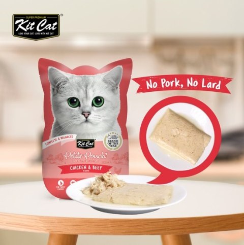 Kit Cat Petite Pouch Tuna Chicken & Beef saszetka 70g Kit Cat Petite Pouch Tuna Chicken & Beef saszetka 70g