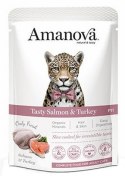 Amanova Cat Tasty Salmon & Turkey - łosoś i indyk saszetka 85g [P11]
