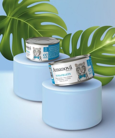 Amanova Cat Tuna Fillets - tuńczyk w bulionie puszka 70g [07]