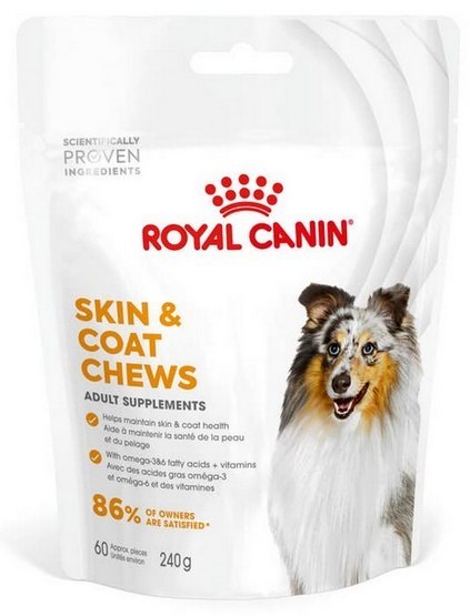 Royal Canin Skin & Coat Chews Adult Supplements 240g Royal Canin Skin & Coat Chews Adult Supplements 240g