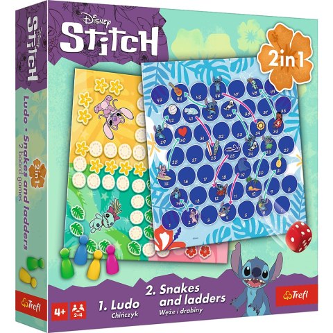 Gra klasyczna Lilo & Stitch 2w1 Chińczyk Węże i drabiny Trefl 02656 Gra klasyczna Lilo & Stitch 2w1 Chińczyk Węże i drabiny Trefl 02656