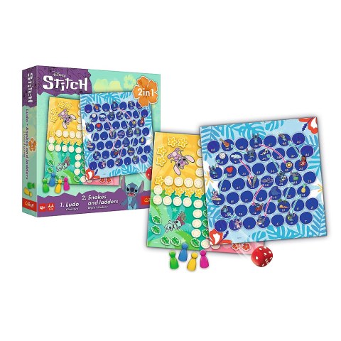 Gra klasyczna Lilo & Stitch 2w1 Chińczyk Węże i drabiny Trefl 02656 Gra klasyczna Lilo & Stitch 2w1 Chińczyk Węże i drabiny Trefl 02656