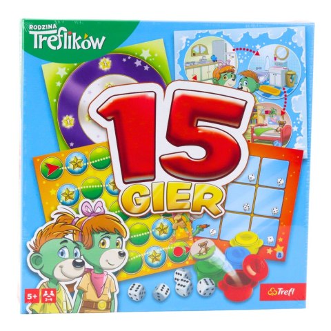 Gra planszowa 15 gier Rodzina Treflików Trefl 02823 Gra planszowa 15 gier Rodzina Treflików Trefl 02823